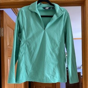 Lands' End Women's Mint Long Sleeve Fleece Top